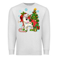 Oatmeal Heather Christmas unicorn Premium Sweatshirt - Zillion Design Studio