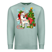 Seafoam Christmas unicorn Premium Sweatshirt - Zillion Design Studio