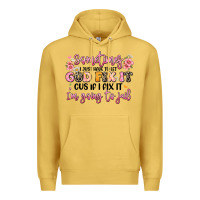 Antique Gold sometimes i just have to let god fix it Premium Hoodie - JahusDesignShop
