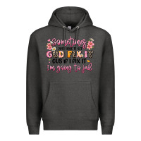 Charcoal Heather sometimes i just have to let god fix it Premium Hoodie - JahusDesignShop