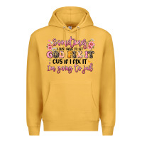 Mustard sometimes i just have to let god fix it Premium Hoodie - JahusDesignShop