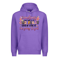 Purple sometimes i just have to let god fix it Premium Hoodie - JahusDesignShop
