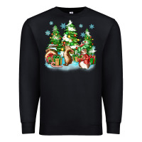 Black christmas rabbits Premium Sweatshirt - Zillion Design Studio