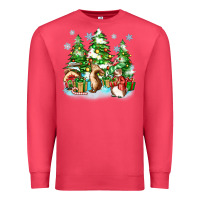 Cardinal christmas rabbits Premium Sweatshirt - Zillion Design Studio
