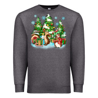 Charcoal Heather christmas rabbits Premium Sweatshirt - Zillion Design Studio