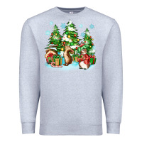 Heather Grey christmas rabbits Premium Sweatshirt - Zillion Design Studio