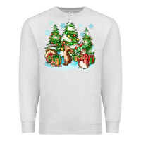 Oatmeal Heather christmas rabbits Premium Sweatshirt - Zillion Design Studio