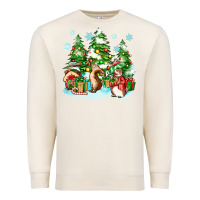 Sandshell christmas rabbits Premium Sweatshirt - Zillion Design Studio