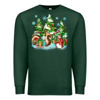 Sports Green christmas rabbits Premium Sweatshirt - Zillion Design Studio