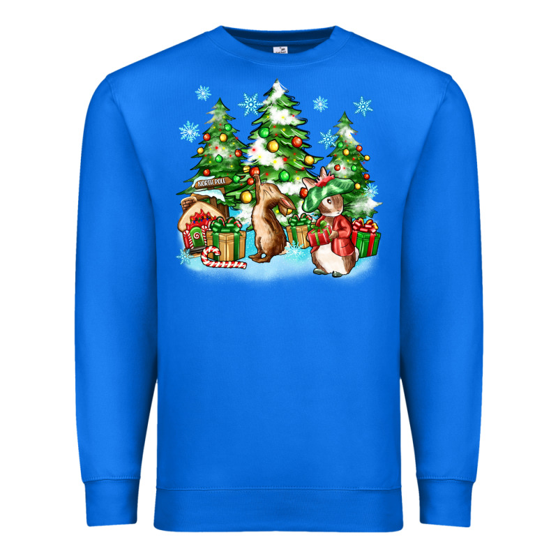 Christmas Rabbits Premium Sweatshirt by Zillion Design Studio | Teevron
