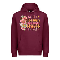 Burgundy be the reason someone smiles today Premium Hoodie - JahusDesignShop