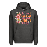 Charcoal Heather be the reason someone smiles today Premium Hoodie - JahusDesignShop