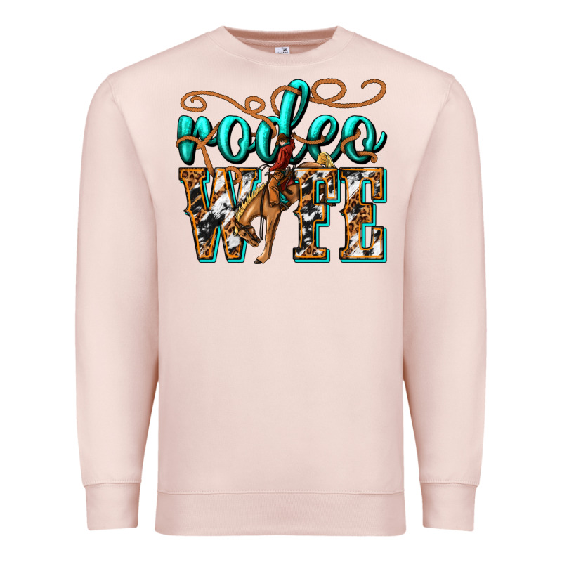 Rodeo Wife Western Premium Sweatshirt by texasbilliewilder | Teevron