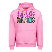 Fuchsia Pink let's go racing Urban Hoodie - JahusDesignShop