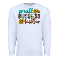 White small business hustler Premium Sweatshirt - texasbilliewilder
