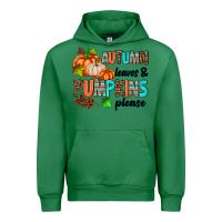 Emerald autumn leaves pumpkin please Urban Hoodie - AdoDesignShop