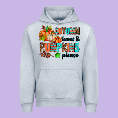 Autumn Leaves Pumpkin Please Urban Hoodie Designed By Adodesignshop