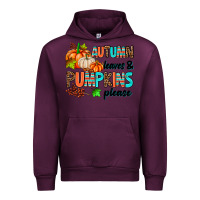 Mauve Wine autumn leaves pumpkin please Urban Hoodie - AdoDesignShop