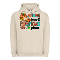 Pigment French Oak autumn leaves pumpkin please Urban Hoodie - AdoDesignShop