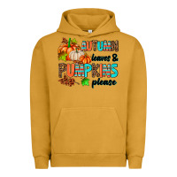 Pigment Peanut Butter autumn leaves pumpkin please Urban Hoodie - AdoDesignShop