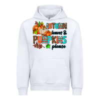 White autumn leaves pumpkin please Urban Hoodie - AdoDesignShop