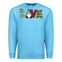 Ocean Blue Christmas Love Gnome Premium Sweatshirt - RanaPortraitStore