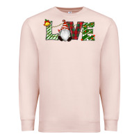 Pale Pink Christmas Love Gnome Premium Sweatshirt - RanaPortraitStore