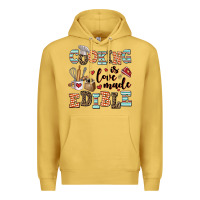 Antique Gold cooking is love made edible Premium Hoodie - AdoDesignShop