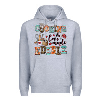 Heather Grey cooking is love made edible Premium Hoodie - AdoDesignShop