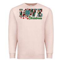 Pale Pink Christmas Love Windmill Premium Sweatshirt - RanaPortraitStore