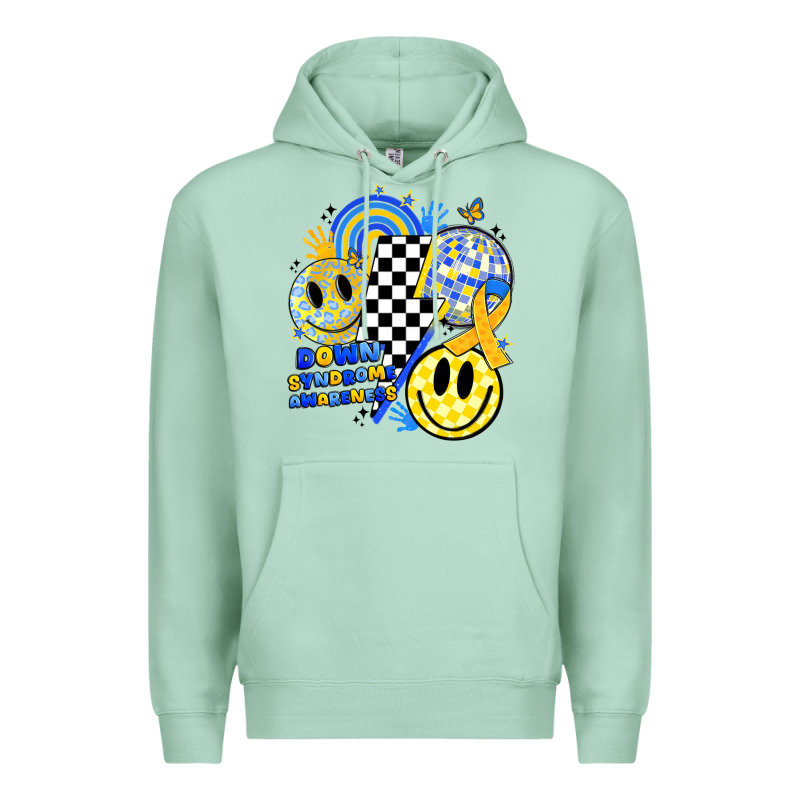 Retro Down Syndrome Awareness Premium Hoodie by JahusDesignShop | Teevron
