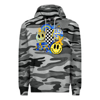 Slate Camo retro down syndrome awareness Premium Hoodie - JahusDesignShop