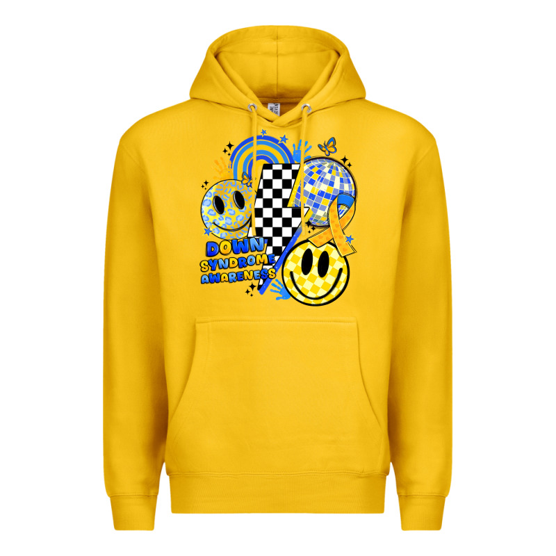 Retro Down Syndrome Awareness Premium Hoodie by JahusDesignShop | Teevron