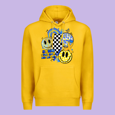 Retro Down Syndrome Awareness Premium Hoodie Designed By Jahusdesignshop