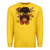 Lemon softball afro messy bun Premium Sweatshirt - texasbilliewilder