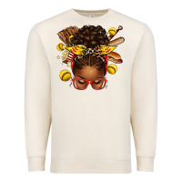 Sandshell softball afro messy bun Premium Sweatshirt - texasbilliewilder