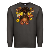 Smoke softball afro messy bun Premium Sweatshirt - texasbilliewilder