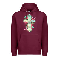 Burgundy god says you are cross Premium Hoodie - JahusDesignShop