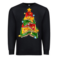 Black christmas book tree Premium Sweatshirt - Zillion Design Studio