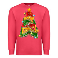 Cardinal christmas book tree Premium Sweatshirt - Zillion Design Studio