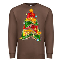 Chestnut christmas book tree Premium Sweatshirt - Zillion Design Studio