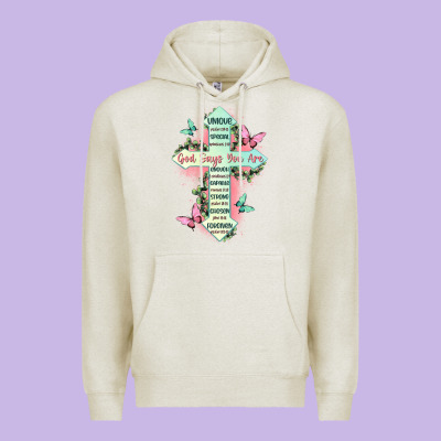 God Says You Are Cross Premium Hoodie Designed By Jahusdesignshop
