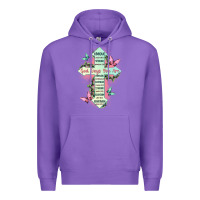 Purple god says you are cross Premium Hoodie - JahusDesignShop