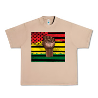 Burro Juneteenth American flag Urban Heavy Tee - Artiststas