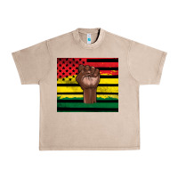 French Oak Juneteenth American flag Urban Heavy Tee - Artiststas