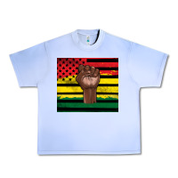 Grape Ice Juneteenth American flag Urban Heavy Tee - Artiststas