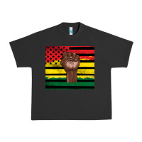 Pigment Black Juneteenth American flag Urban Heavy Tee - Artiststas