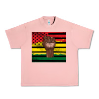 Salmon Juneteenth American flag Urban Heavy Tee - Artiststas