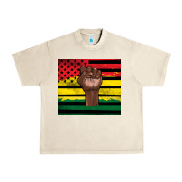 Sandshell Juneteenth American flag Urban Heavy Tee - Artiststas