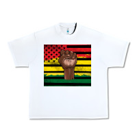 White Juneteenth American flag Urban Heavy Tee - Artiststas